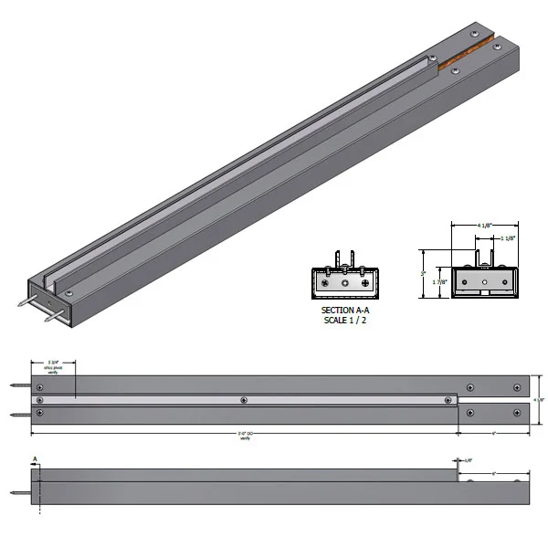 36FHBS - 36" Floating Header Brushed Stainless Steel
