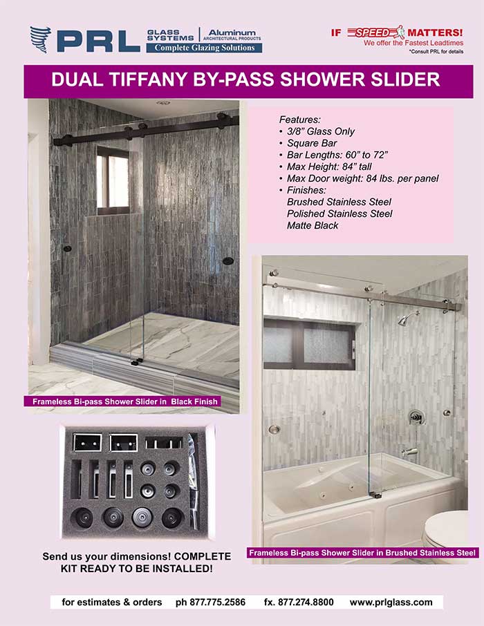 Dual Bypass Shower Sliders