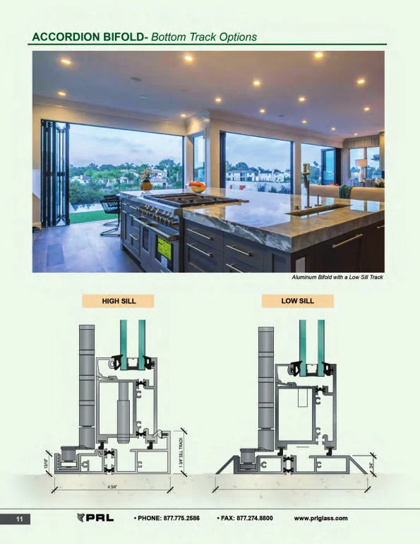 Accordion Bifold Door Bottom Track Options 1