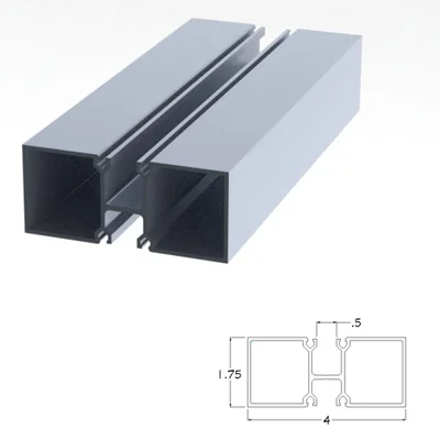 400CLVM - 1-3/4" X 4" Vertical Mullion