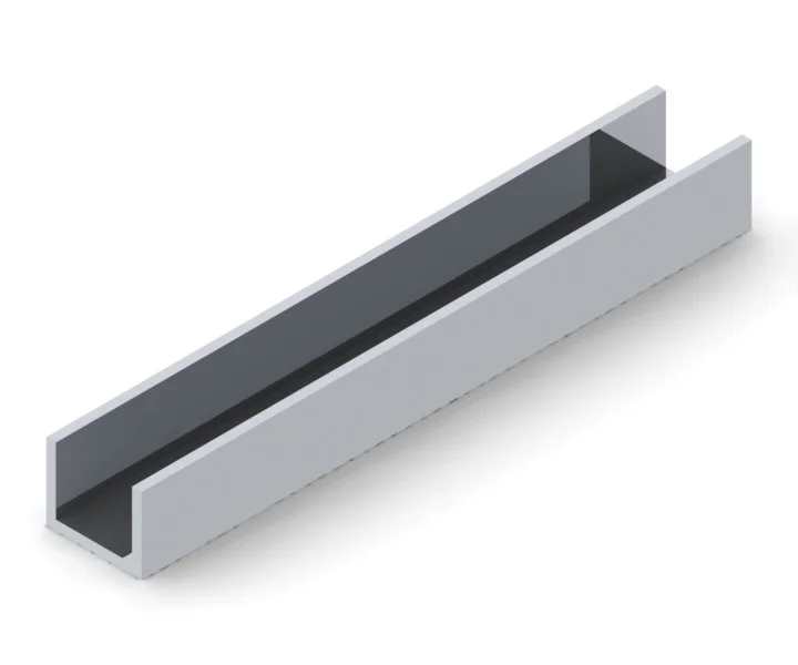 125x1UCCLR - 1-1/4" X 1" U-Channel