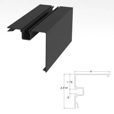 400BRSCP - 4" X 4" Single Pocket Corner Post