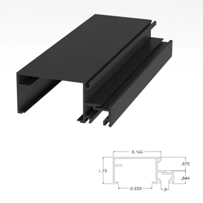 401BRHM - 1-3/4" X 4" Horizontal Mullion