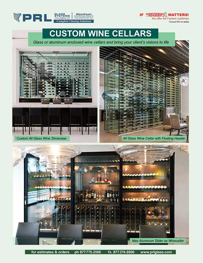 Glass Enclosed Wine Cellars