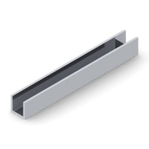 1x1UCCL - 1" X 1" Aluminum U-Channel