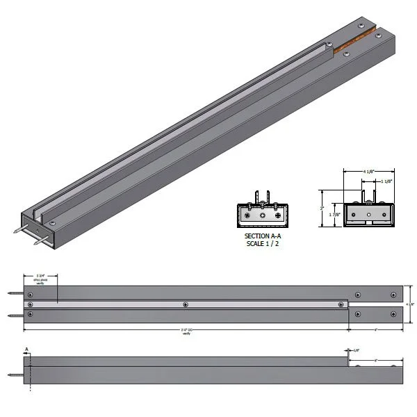 36FHPS - 36" Floating Header Polished Stainless Steel