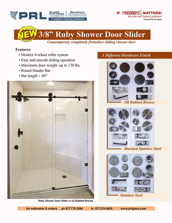 Frameless Shower Door Sliders