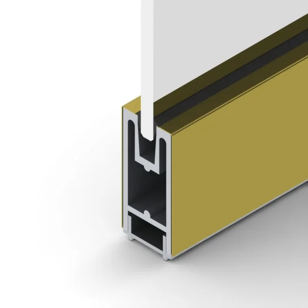 PL350SDSPB - PL-350 Dry Set SIDELITE Rail Polished Brass