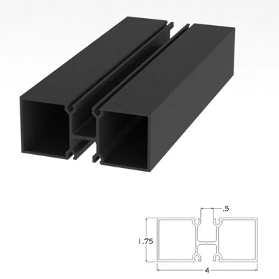 400BRVM - 1-3/4" X 4" Vertical Mullion
